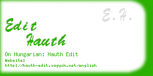 edit hauth business card